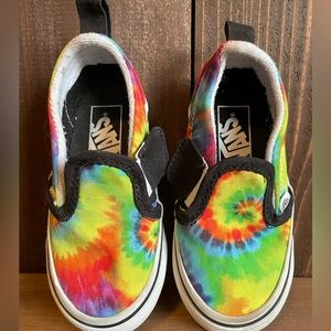 Toddler slip on tie dye vans size 7